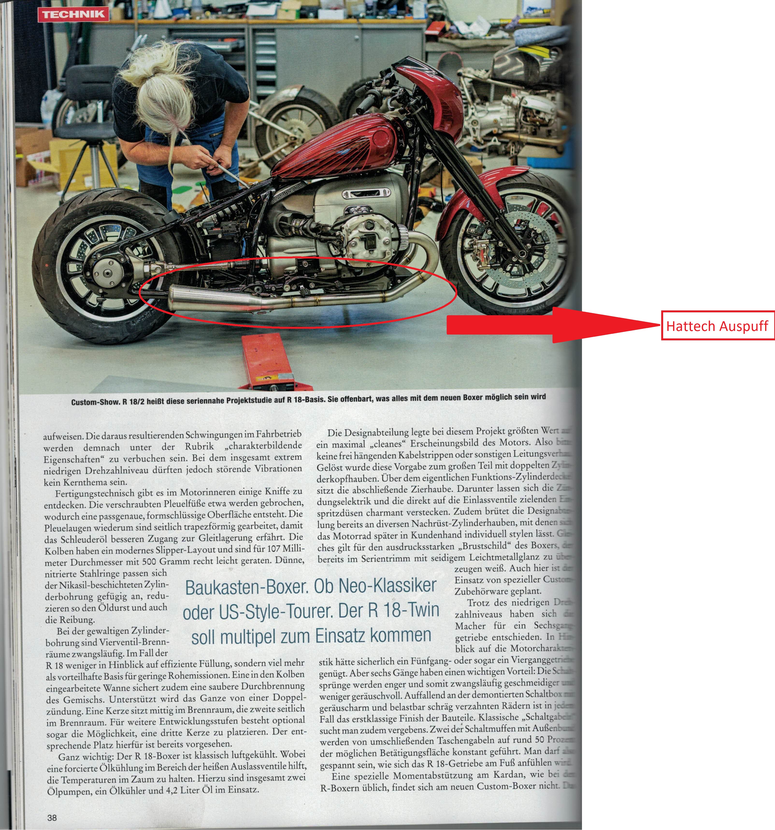 Motorrad Magazin MO Sonderausgabe 72: BMW R 18/2 mit Hattech-Auspuffa