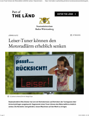 Leiser-Tuner können den Motoradlärm erheblich senken - 