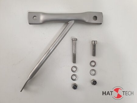 BMW R80GS R100 GS - HATTECH Furastenhalter linksseitig, Edelstahl glasperlgestrahlt