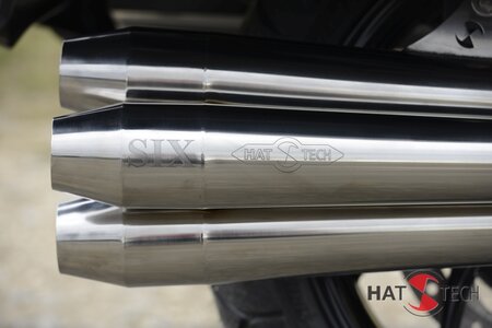 HATTECH Auspuff - SIX - Endschalldmpfer mit Geruschreduzierungseinstzen fr BMW K1600 B / Grand America alle Modelle