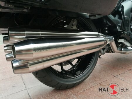 HATTECH Auspuff - SIX - Endschalldmpfer mit Geruschreduzierungseinstzen fr BMW K1600 B / Grand America alle Modelle