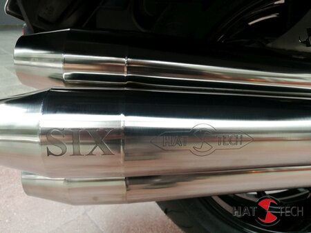 HATTECH Auspuff - SIX - Endschalldmpfer mit Geruschreduzierungseinstzen fr BMW K1600 B / Grand America alle Modelle