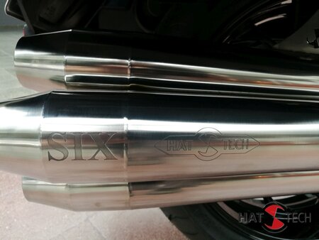 HATTECH Auspuff - SIX - Endschalldämpfer mit Geräuschreduzierungseinsätzen für BMW K1600 B / Grand America EURO 4