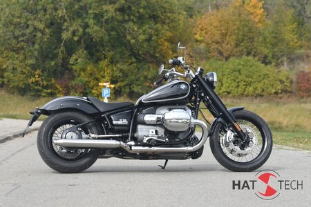 HATTECH Auspuff - CANNONBALL R18 - Schalldmpfer mit Anbauteilen fr die BMW R18 Modelle auf original Krmmer - EU-Typgenehmigung