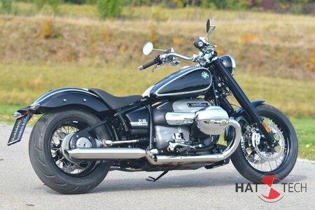 HATTECH Auspuff - CANNONBALL R18 - Schalldmpfer mit Anbauteilen fr die BMW R18 Modelle auf original Krmmer - EU-Typgenehmigung