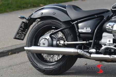HATTECH Auspuff - CANNONBALL R18 - Schalldmpfer mit Anbauteilen fr die BMW R18 Modelle auf original Krmmer - EU-Typgenehmigung