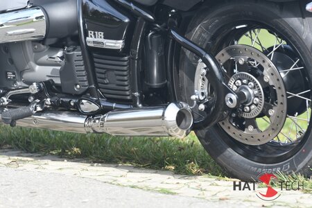 HATTECH Auspuff - R18 Concept 2 - Schalldmpfer mit Anbauteilen fr die BMW R18 Modelle   - KEINE EU-Typgenehmigung