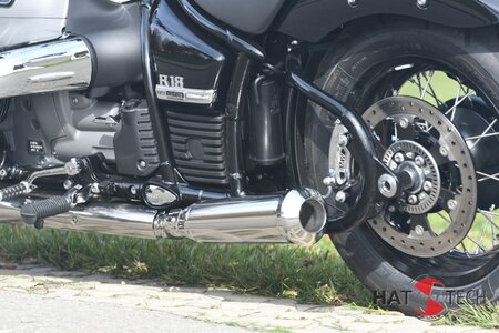 HATTECH Auspuff - R18 Concept 2 - Schalldmpfer mit Anbauteilen fr die BMW R18 Modelle   - KEINE EU-Typgenehmigung