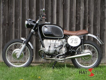 HATTECH Auspuff - GUNBALL - Schalldmpfer fr BMW R-Modelle /5 - /6 - /7 R90 S R100S R100RS R100RT R100CS  auf 38mm Krmmer