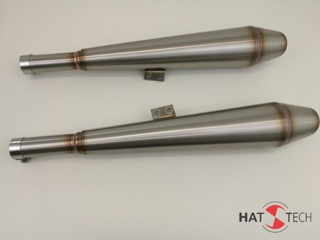 HATTECH Auspuff - GUNBALL OYK - Aufpuff fr BMW /5 - /6 - /7  auf 38mm Krmmer