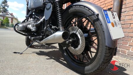 HATTECH Auspuff - GUNBALL OYK - Schalldmpfer  fr BMW R100/7 R100S R100RS R100RT mit 40mm Krmmer - EG-ABE