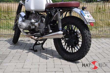 HATTECH Auspuff - GUNBALL60 - Schalldämpfer für BMW R100/7 R100S R100RS R100RT mit 40mm Krümmer