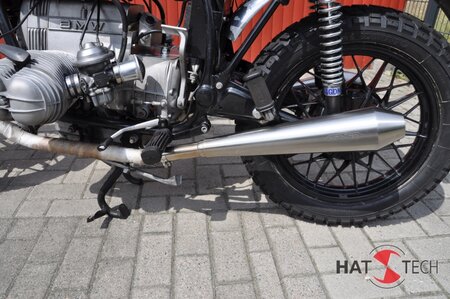 HATTECH Auspuff - GUNBALL60 - Schalldmpfer fr BMW R100/7 R100S R100RS R100RT mit 40mm Krmmer