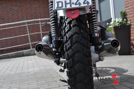 HATTECH Auspuff - GUNBALL60 - Schalldmpfer fr BMW R100/7 R100S R100RS R100RT mit 40mm Krmmer