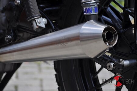 HATTECH Auspuff - GUNBALL60 - Schalldmpfer fr BMW R100/7 R100S R100RS R100RT mit 40mm Krmmer