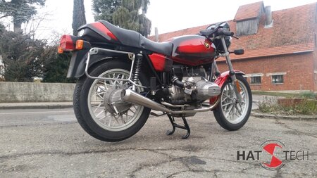 HATTECH Auspuff - GUNBALL  - BMW R 45, R 65, R 65LS `78 - `84 Endschalldmpfersatz auf 35mm Krmmer mit EG-ABE