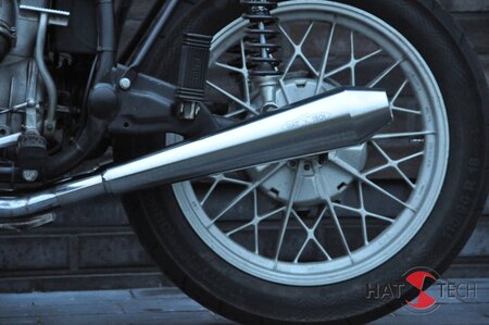 HATTECH Auspuff - GUNBALL60 - Endschalldmpfersatz auf 35mm Krmmer mit EG-ABE fr BMW R 45, R 65, R 65LS `78 - `84