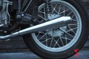 HATTECH Auspuff - GUNBALL60 - Endschalldämpfersatz auf 35mm Krümmer mit EG-ABE für BMW R 45, R 65, R 65LS `78 - `84 gebürstet & Anlauffarben an den Sichtschweißnähten