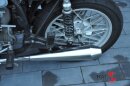 HATTECH Auspuff - GUNBALL60 - Endschalldämpfersatz auf 35mm Krümmer mit EG-ABE für BMW R 45, R 65, R 65LS `78 - `84 gebürstet & Anlauffarben an den Sichtschweißnähten