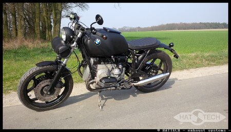 HATTECH Auspuff - CANNONBALL - BMW R 65, R 80, R 80RT, R 100 RS, RT Monolever Modelle  ab `85   Endschalldmpfersatz direkt auf Krmmer, mit EG-ABE