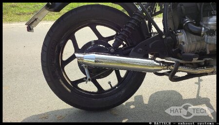 HATTECH Auspuff - CANNONBALL - BMW R 65, R 80, R 80RT, R 100 RS, RT Monolever Modelle  ab `85   Endschalldmpfersatz direkt auf Krmmer, mit EG-ABE