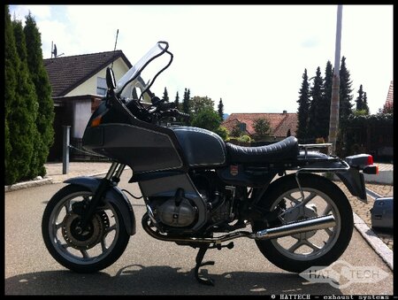 HATTECH Auspuff - SHOTGUN - BMW R 65, R 80, R 80RT, R 100 RS, RT Monolever Modelle  ab `85 Endschalldmpfersatz direkt auf Krmmer mit EG-ABE