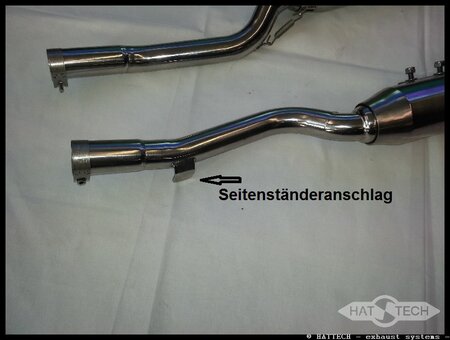 HATTECH Auspuff - SHOTGUN - BMW R 65, R 80, R 80RT, R 100 RS, RT Monolever Modelle  ab `85 Endschalldmpfersatz direkt auf Krmmer mit EG-ABE