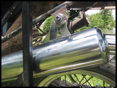 BMW R80G/S , R80ST runder Hattech SS8 Schalldmpfer Sonderanfertigung nach Kundenwunsch