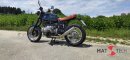 BMW R80 / 100R  und Mystic HATTECH PureCraft Schalldämpfer steil stehend, auf original Vorschalldämpfer oder auf Y-Rohr mit EG-ABE
