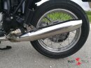 BMW R80 / 100R  und Mystic HATTECH OYK Schalldämpfer flach liegend, direkt auf original Vorschalldämpfer oder Y-Rohr  mit EG-ABE