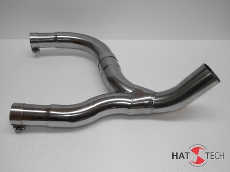 HATTECH Y-ROHR/ Y-pipe `Pure & Craft´ als Vorschalldämpferersatz mit E-Prüfzeichen - BMW R80GS R100 GS