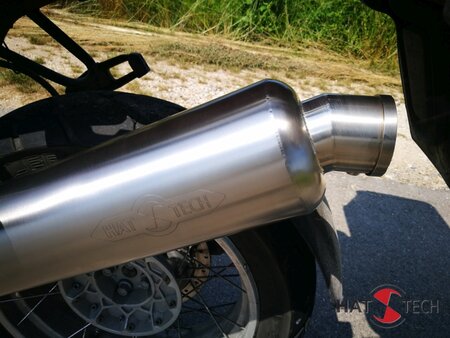 BMW R 850 und R 1100 GS / R Edelstahl rund Endschalldmpfer + Vorschalldmpfer mit KAT