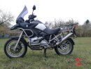 SS12-PS: Runder Hattech Endschalldämpfer mit EG-ABE - BMW R 1200 GS und GS Adventure  2004-2009  gebürstet