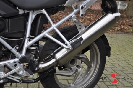 BMW R 1200 GS und GS Adventure  2010-2013 - SS12-RS (Reduced Sound): Runder Hattech Endschalldmpfer mit EG-ABE (mit Lautstrkereduzierung)