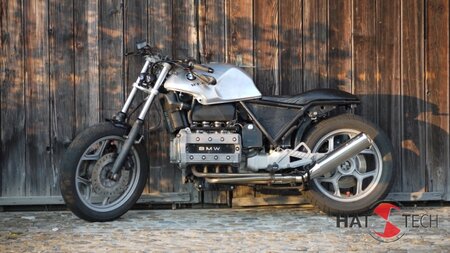 HATTECH Auspuff - PureCraft - 4-1 Collector HIGH Position Schalldmpfer fr BMW K100 / K100 RS/RT/LT 66 kW