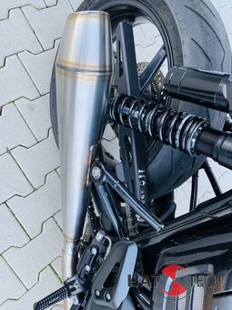 HATTECH Auspuff - GUNBALL OYK - Schalldämpfer mit Anbauteilen für TRIUMPH Speed Twin / Thruxton 1200 / R / RS  auf original Krümmer - EU-Typgenehmigung