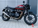 HATTECH Auspuff - GUNBALL OYK - Schalldämpfer mit Anbauteilen für TRIUMPH Speed Twin / Thruxton 1200 / R / RS  auf original Krümmer - EU-Typgenehmigung poliert