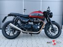 HATTECH Auspuff - GUNBALL 25 - Schalldämpfer mit Anbauteilen für TRIUMPH Speed Twin / Thruxton 1200 / R / RS  auf original Krümmer - EU-Typgenehmigung