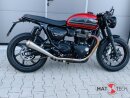 HATTECH Auspuff - GUNBALL 25 - Schalldämpfer mit Anbauteilen für TRIUMPH Speed Twin / Thruxton 1200 / R / RS  auf original Krümmer - EU-Typgenehmigung poliert