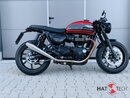 HATTECH Auspuff - GUNBALL 100 - Schalldämpfer mit Anbauteilen für TRIUMPH Speed Twin / Thruxton 1200 / R / RS auf original Krümmer - EU-Typgenehmigung