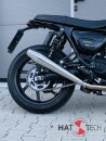 Nur Vorbestellung möglich -  HATTECH Auspuff - GUNBALL 100  - Euro 4 - Schalldämpfer mit Anbauteilen für TRIUMPH Speed Twin / Thruxton 1200 / R / RS auf original Krümmer - EU-Typgenehmigung