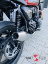 Nur Vorbestellung möglich -  HATTECH Auspuff - GUNBALL 100  - Euro 4 - Schalldämpfer mit Anbauteilen für TRIUMPH Speed Twin / Thruxton 1200 / R / RS auf original Krümmer - EU-Typgenehmigung