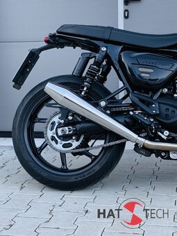 HATTECH Auspuff - GUNBALL 100 - Schalldämpfer mit Anbauteilen für TRIUMPH Speed Twin / Thruxton 1200 / R / RS auf original Krümmer - EU-Typgenehmigung poliert