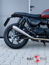 HATTECH Auspuff - GUNBALL 60 - Schalldämpfer mit Anbauteilen für TRIUMPH Speed Twin / Thruxton 1200 / R / RS auf original Krümmer - EU-Typgenehmigung