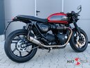 HATTECH Auspuff - OYK75 Low - Schalldämpfer mit Anbauteilen für TRIUMPH Speed Twin / Thruxton 1200 / R / RS auf original Krümmer - EU-Typgenehmigung