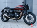 HATTECH Auspuff - OYK75 Low - Schalldämpfer mit Anbauteilen für TRIUMPH Speed Twin / Thruxton 1200 / R / RS auf original Krümmer - EU-Typgenehmigung poliert