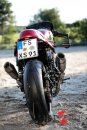 HATTECH Auspuff - RENNSTALL MOTO - OYK75 High - Schalldämpfer mit Anbauteilen für TRIUMPH Speed Twin / Thruxton 1200 / R / RS auf original Krümmer - EU-Typgenehmigung gebürstet & Anlauffarben an den Sichtschweißnähten