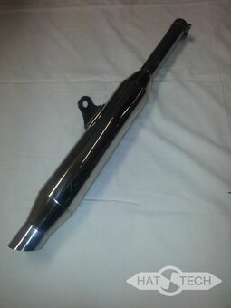 HATTECH Auspuff - Cannonball - YAMAHA SR 400 Endschalldmpfer auf original Krmmer (OHNE KATALYSATOR)