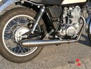 Hattech Auspuff Komplettanlage - GUNBALL 60L - konischer Endschalldämpfer für Yamaha SR 50 mit 60mm Ausgangskonus mit E- Prüfzeichen poliert