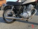 Hattech Auspuff Komplettanlage - GUNBALL 60L - konischer Endschalldämpfer für Yamaha SR 50 mit 60mm Ausgangskonus mit E- Prüfzeichen poliert